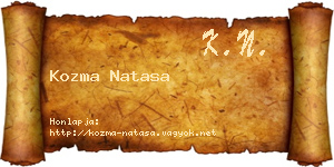 Kozma Natasa névjegykártya